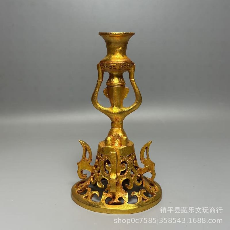 Collectible Vintage Lamps - Antique Sanxingdui replica of a hand-held