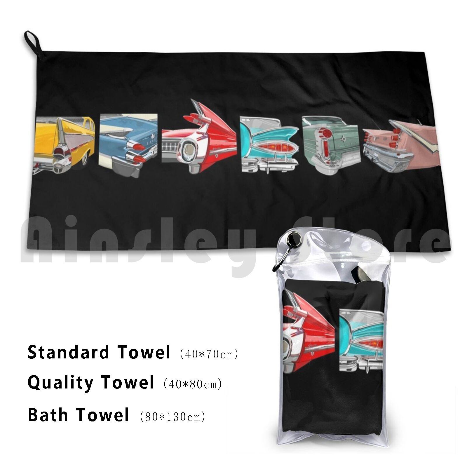 Vintage Collectible Show - Car Show Custom Towel Bath Towel