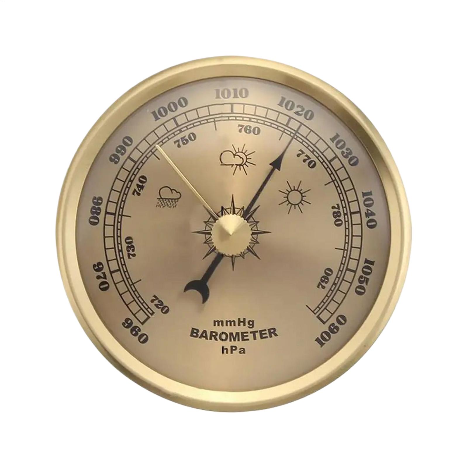 Analog Meter Gauge - Aluminum Alloy Barometer Thermometer Hygrometer Gauge