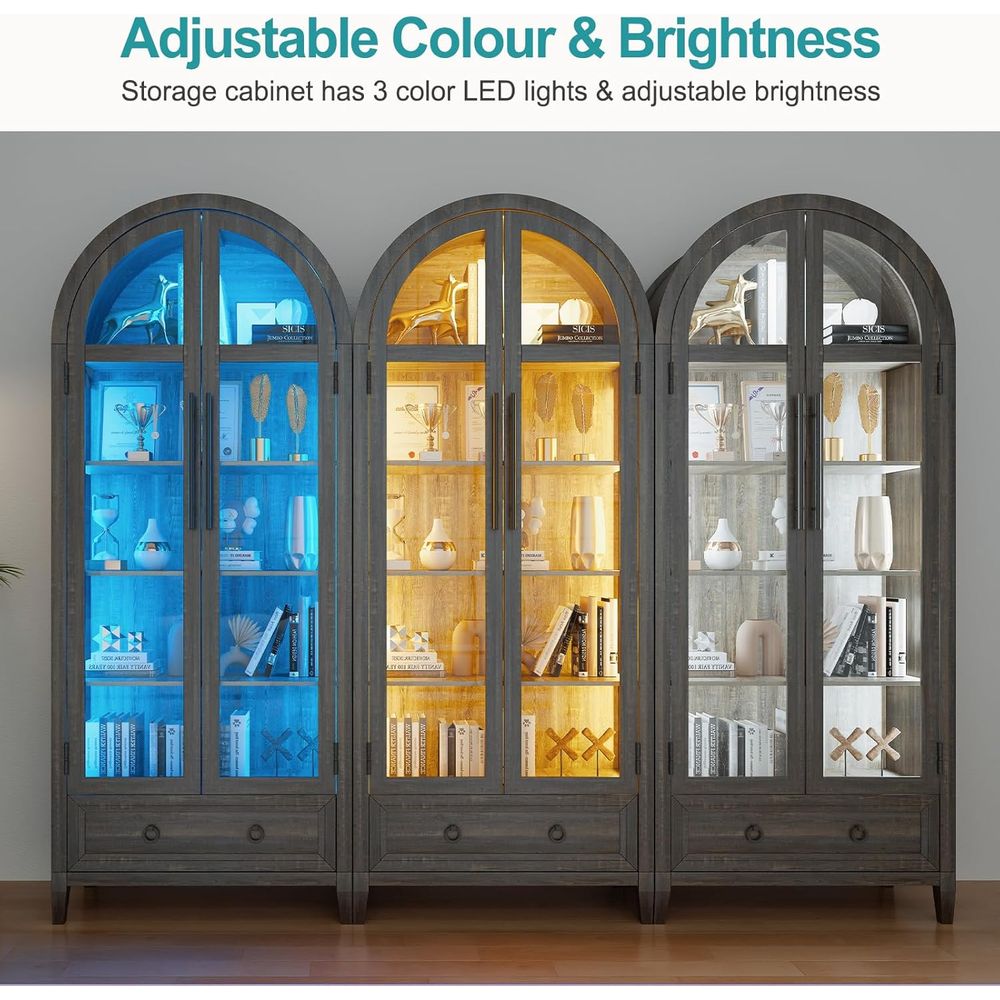 73 Arched Glass Display Cabine - Collectible & Vintage Dolls For Christmas 评论和价格