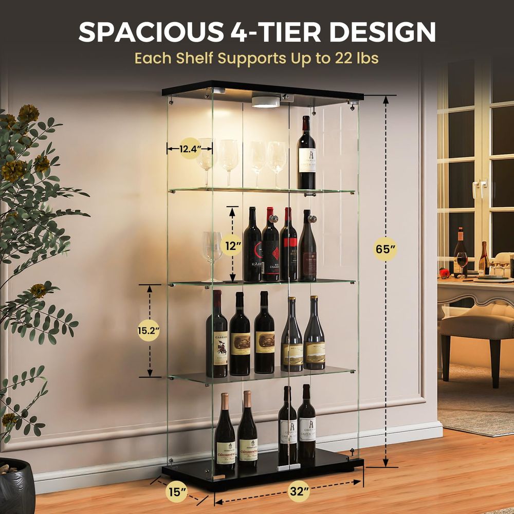 Display Cabinet with LED Light - Collectible & Vintage Dolls For Christmas 评论和价格