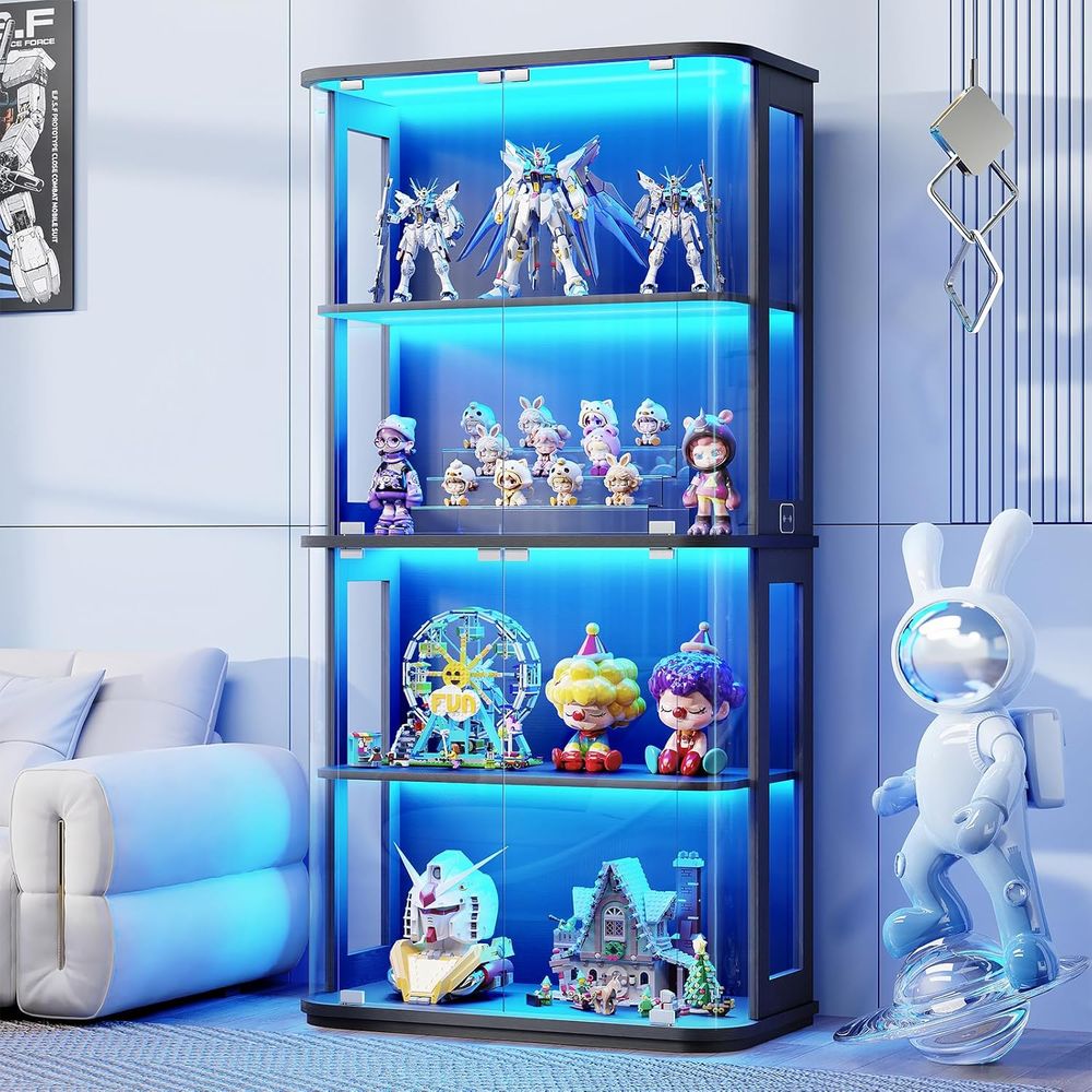 Rounded Display Cabinet with G - Collectible & Vintage Dolls For Christmas 评论和价格