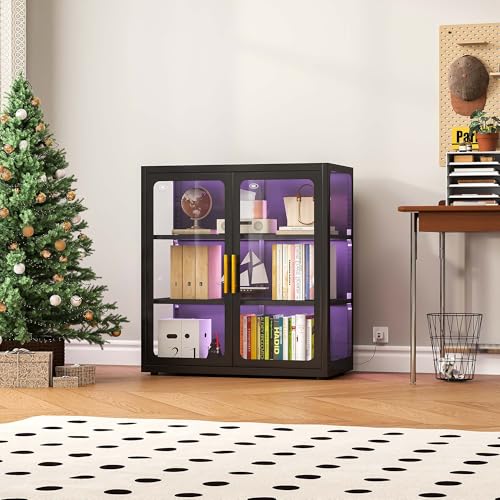 Display Cabinet with Glass Doo - Collectible & Vintage Dolls For Christmas 评论和价格