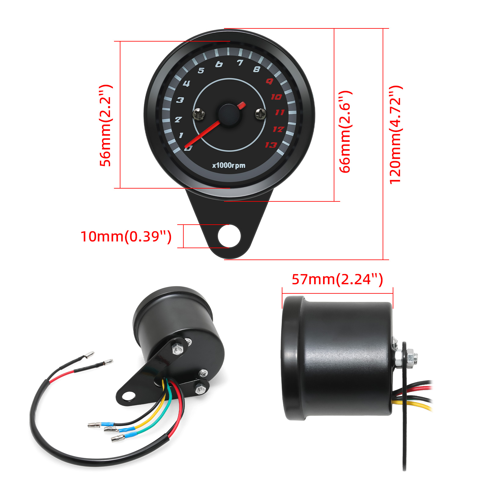 13000 RPM Meter Universal Scoo - Analog Meter Gauge 评论和价格