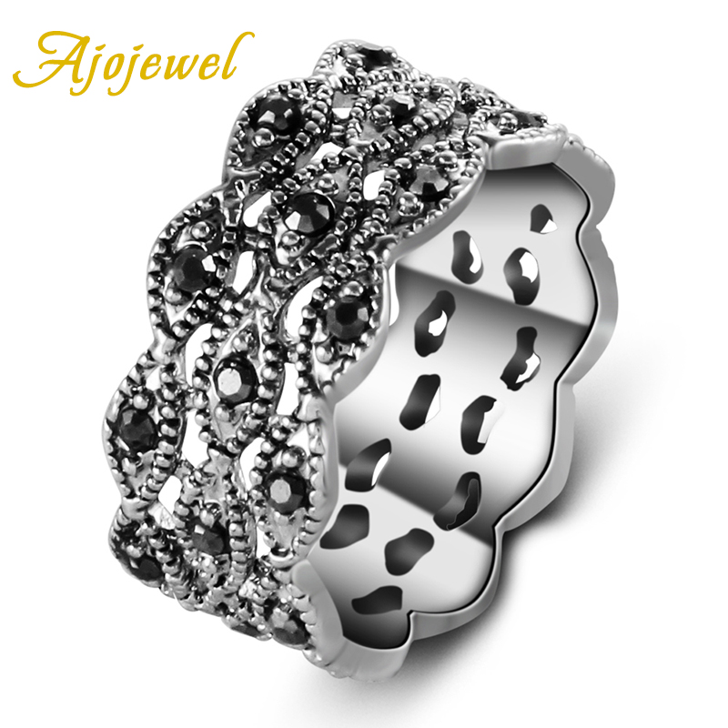Ajojewel 3 Layer Rhinestone Ri - Vintage And Collectible Items 评论和价格