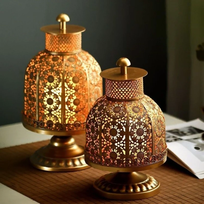 Vintage iron candlestick decor - Collectible Vintage Lamps 评论和价格