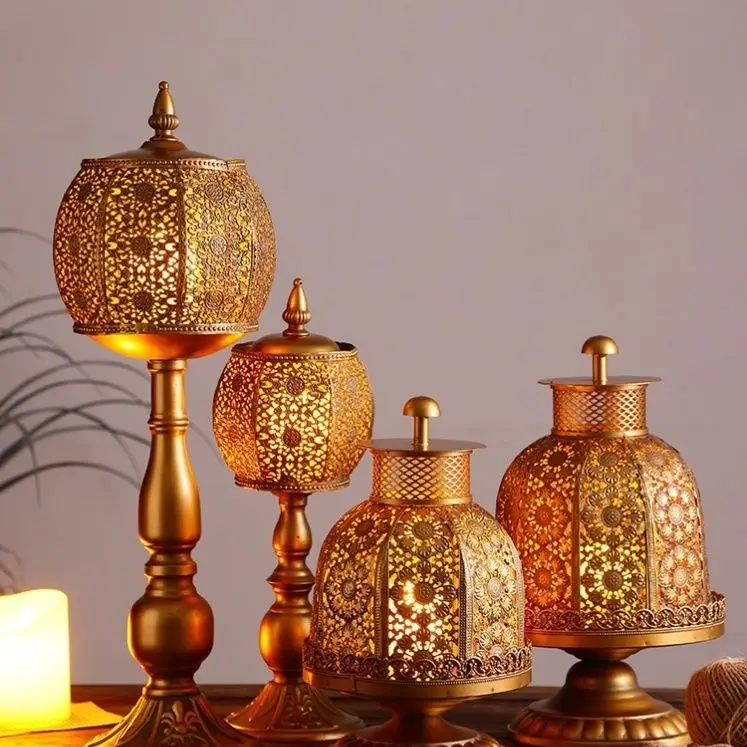 Vintage iron candlestick decor - Collectible Vintage Lamps 评论和价格