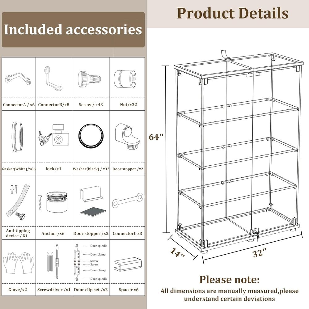 Tempered Glass Display Cabinet - Collectible & Vintage Dolls For Christmas 评论和价格