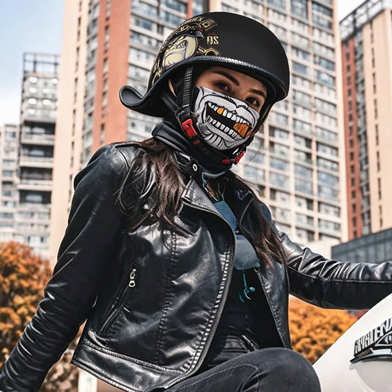 Retro Motorcycle Helmets for M - Lens Cap Vintage 评论和价格