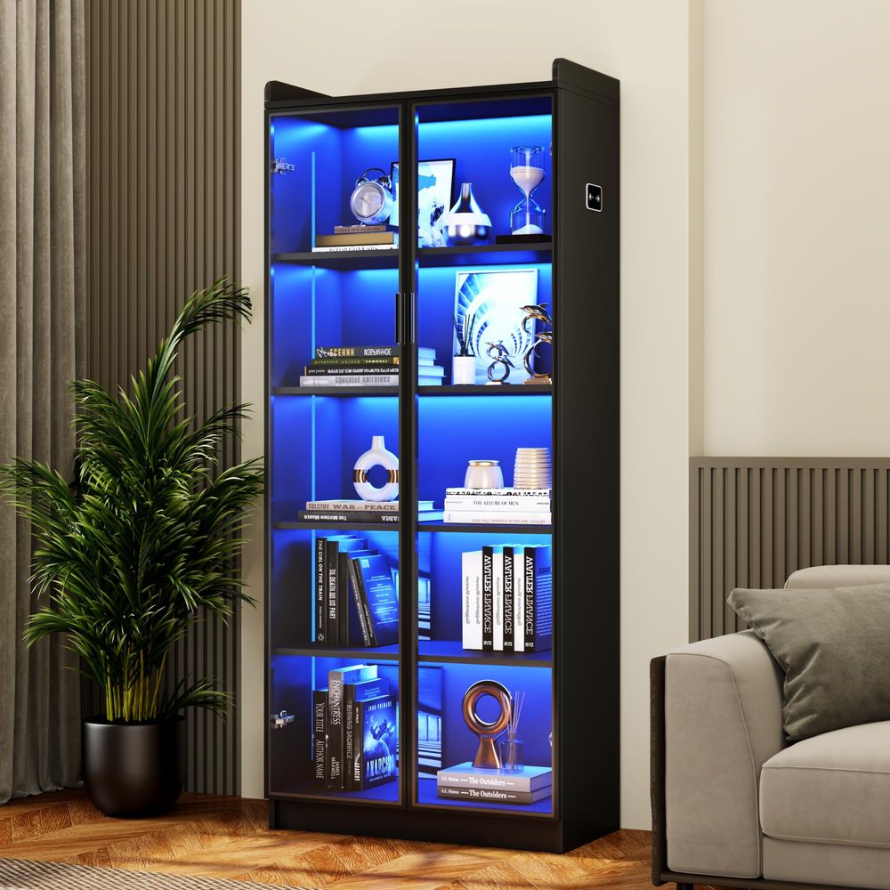 Display Cabinet with Adjustabl - Collectible & Vintage Dolls For Christmas 评论和价格