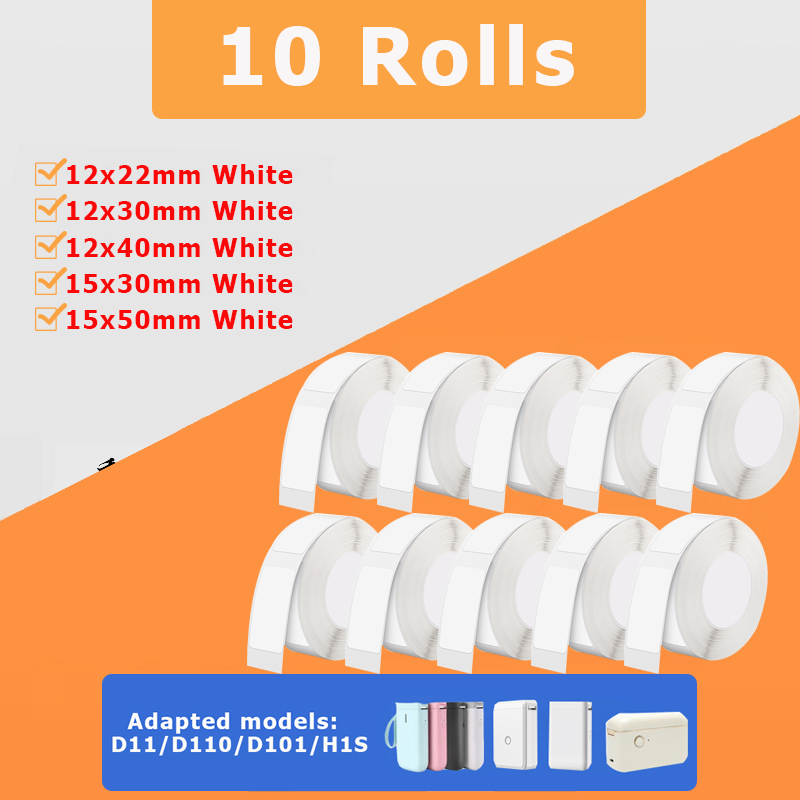 10 Rolls NiiMBOT D110 D11 D101 - Typewriter Ribbon Roll 评论和价格