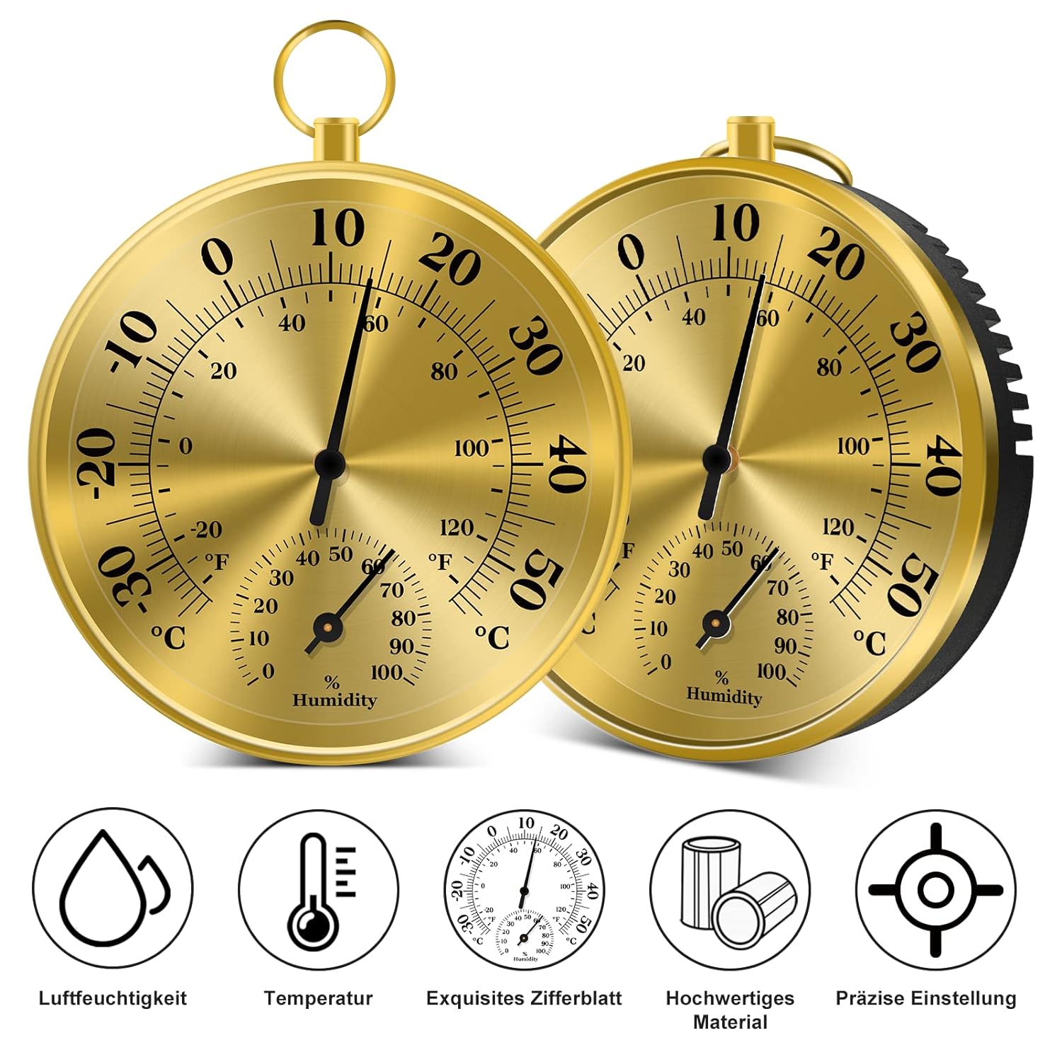 10CM Wall Thermometer Hygromet - Analog Meter Gauge 评论和价格