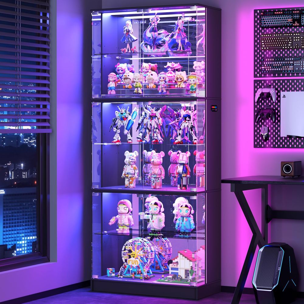 Display Cabinet with Glass Doo - Collectible & Vintage Dolls For Christmas 评论和价格