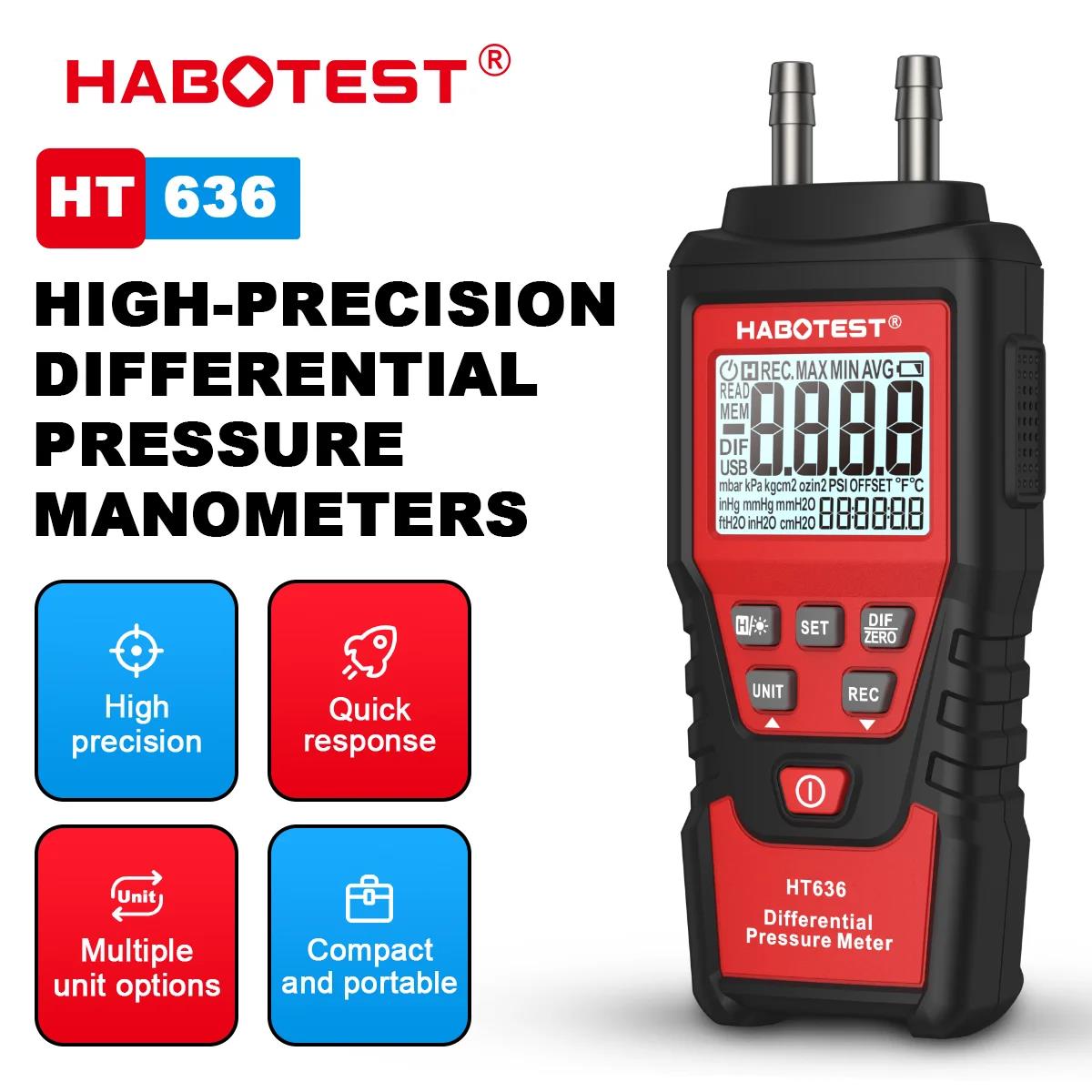 HABOTEST HT636 Digital Pressur - Analog Meter Gauge 评论和价格