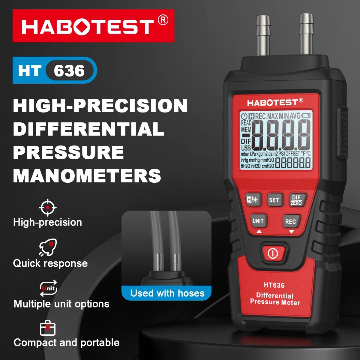 HABOTEST HT636 Digital Pressur - Analog Meter Gauge 评论和价格