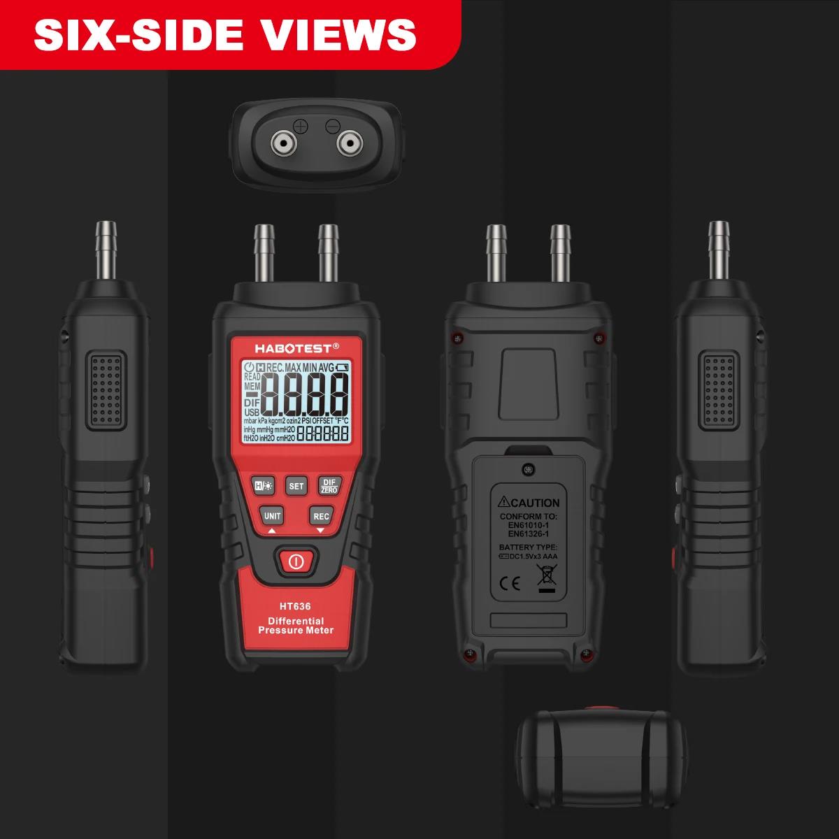 HABOTEST HT636 Digital Pressur - Analog Meter Gauge 评论和价格