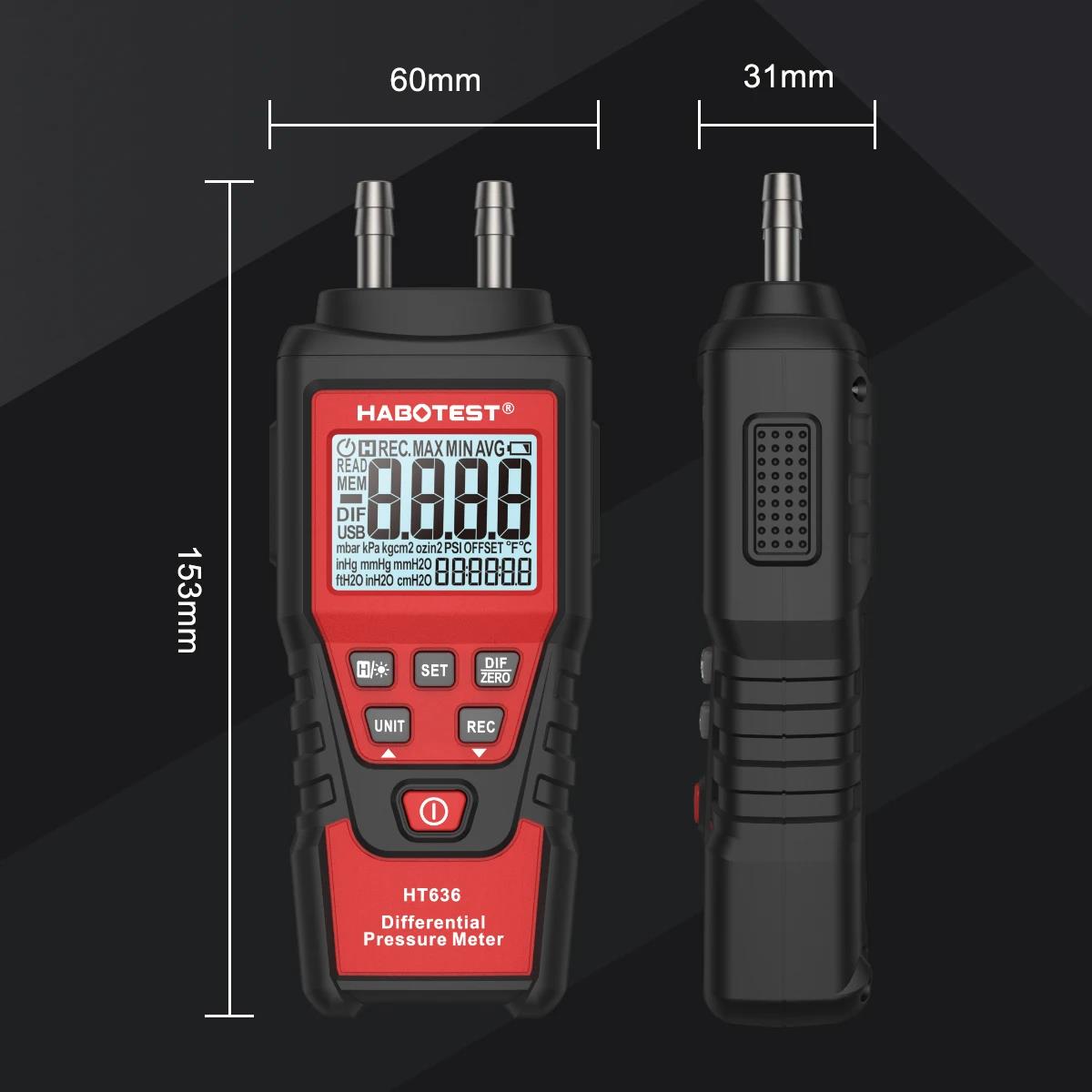 HABOTEST HT636 Digital Pressur - Analog Meter Gauge 评论和价格