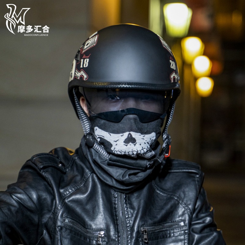 Retro Motorcycle Helmets for M - Lens Cap Vintage 评论和价格