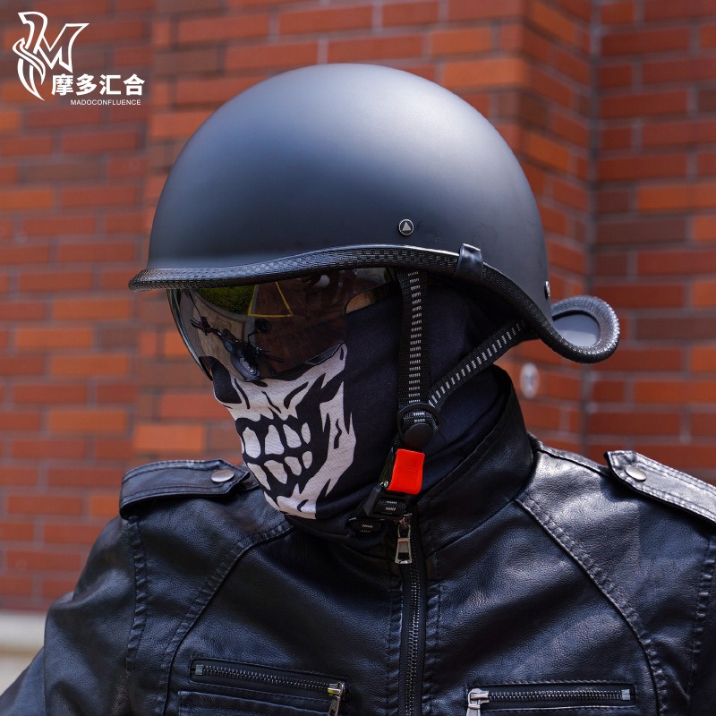 Retro Motorcycle Helmets for M - Lens Cap Vintage 评论和价格