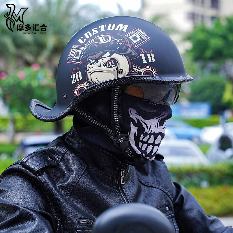 Retro Motorcycle Helmets for M - Lens Cap Vintage 评论和价格