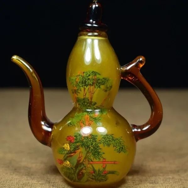 Vintage Glaze Glass Gourd Bott - Vintage Collectible Glassware 评论和价格