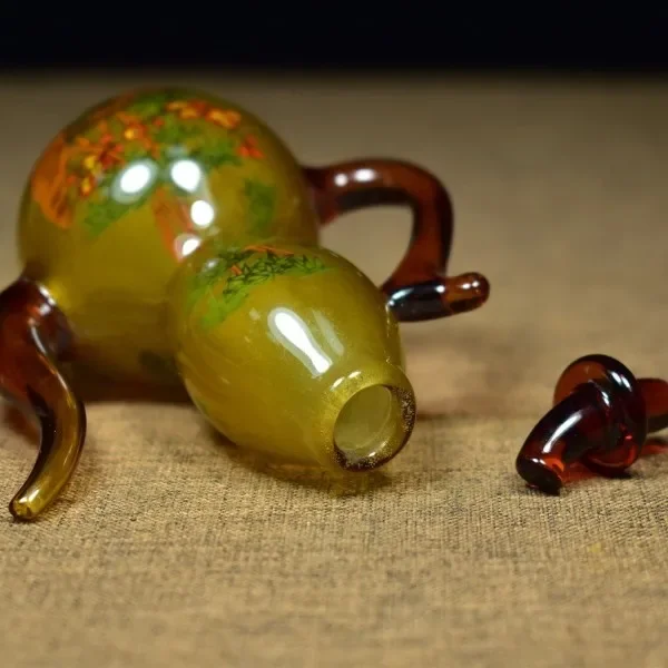 Vintage Glaze Glass Gourd Bott - Vintage Collectible Glassware 评论和价格