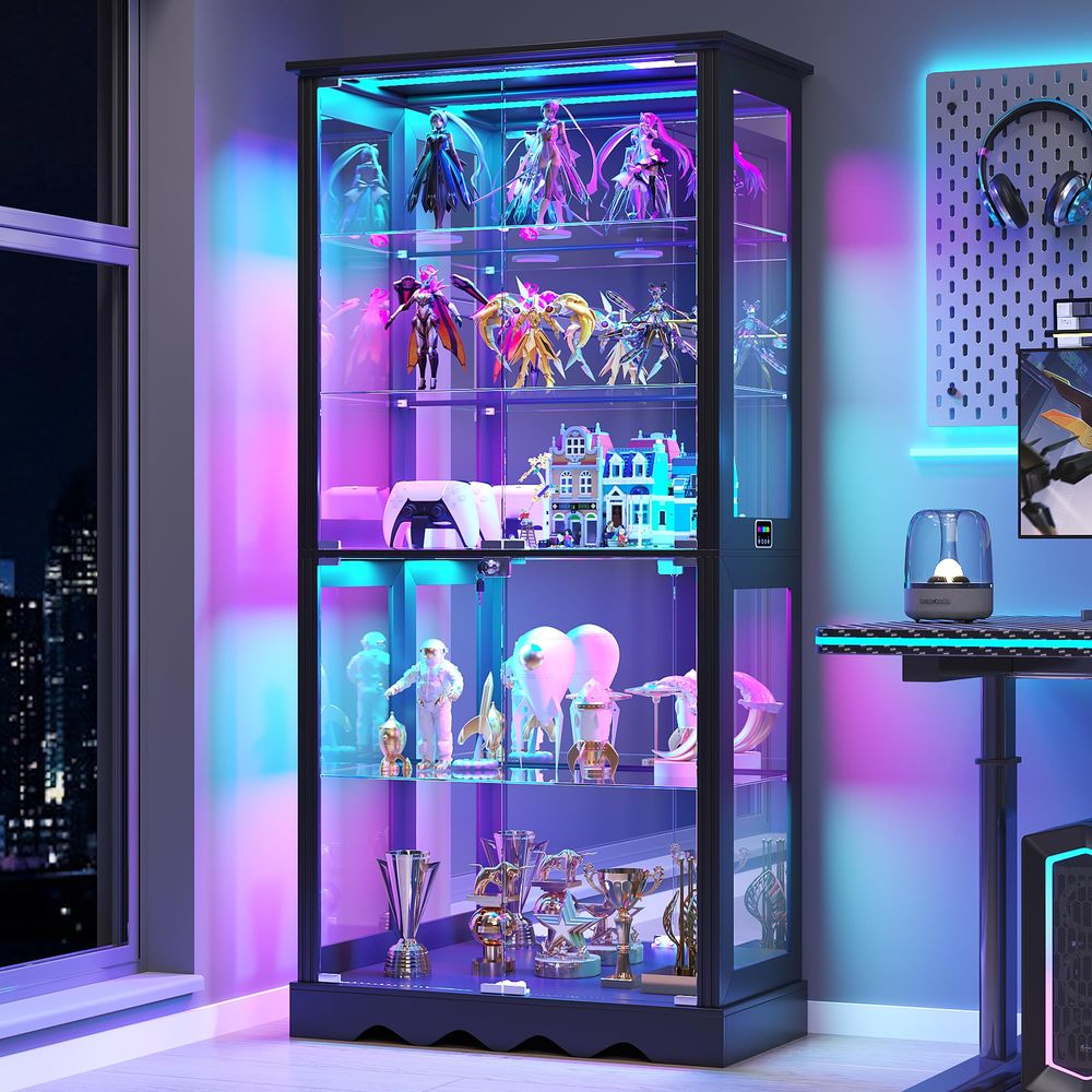 Display Cabinet with Glass Doo - Collectible & Vintage Dolls For Christmas 评论和价格