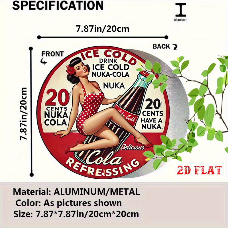 2D Flat, 1pc Retro Pin-Up 7.87 - Vintage Collectible Plates 评论和价格