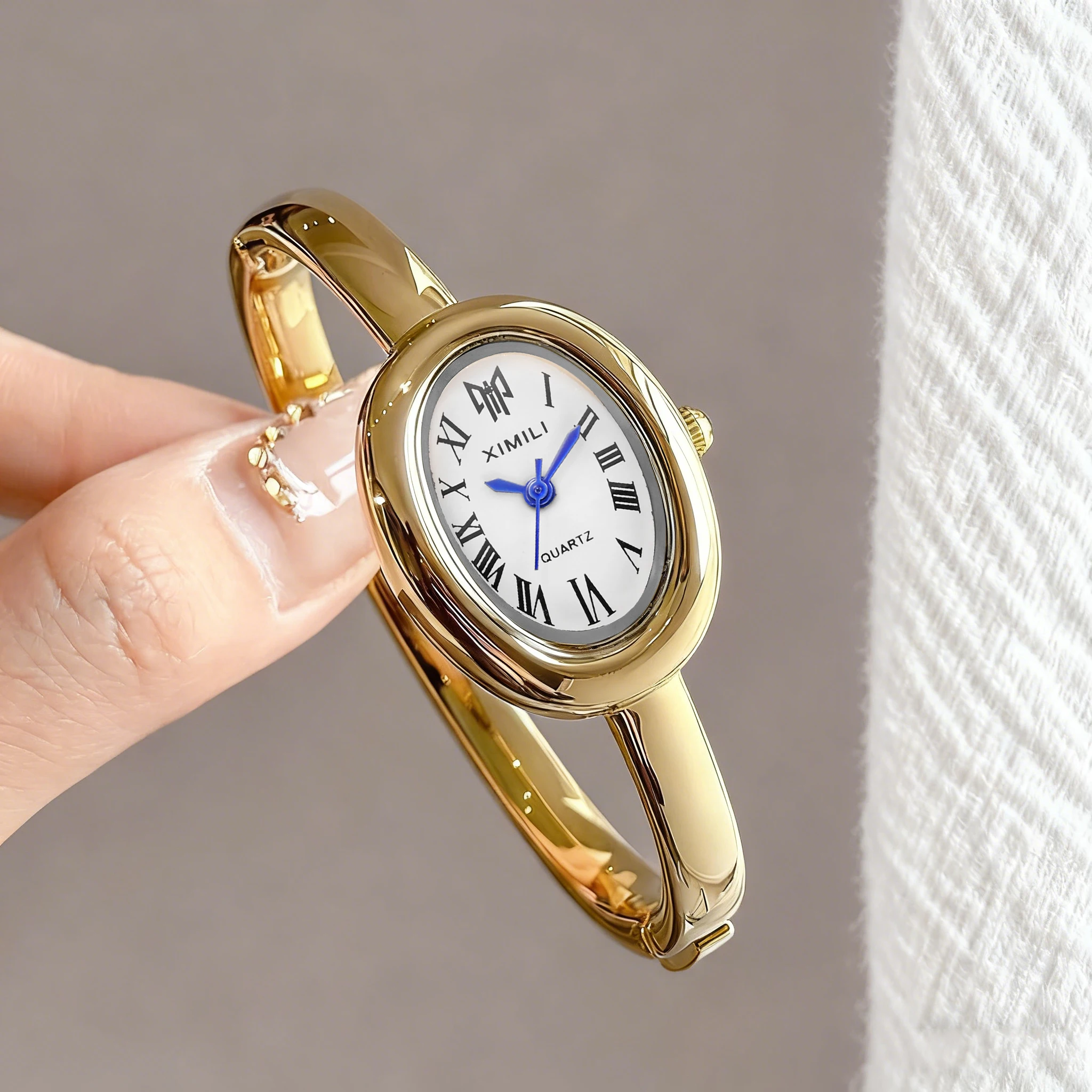 2026XIMILI Vintage Oval Bangle - Vintage Watch Crystal 评论和价格
