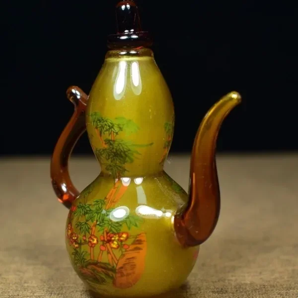 Vintage Glaze Glass Gourd Bott - Vintage Collectible Glassware 评论和价格