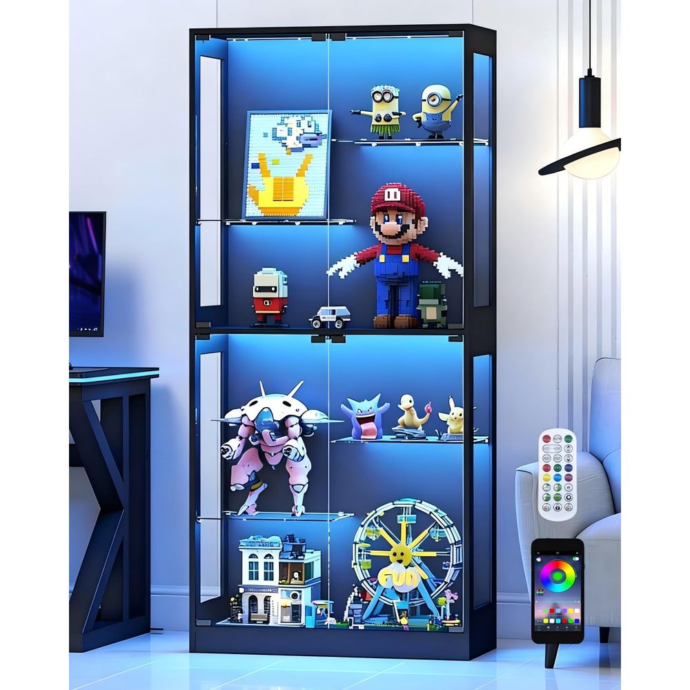 Display Cabinet with Glass Doo - Collectible & Vintage Dolls For Christmas 评论和价格