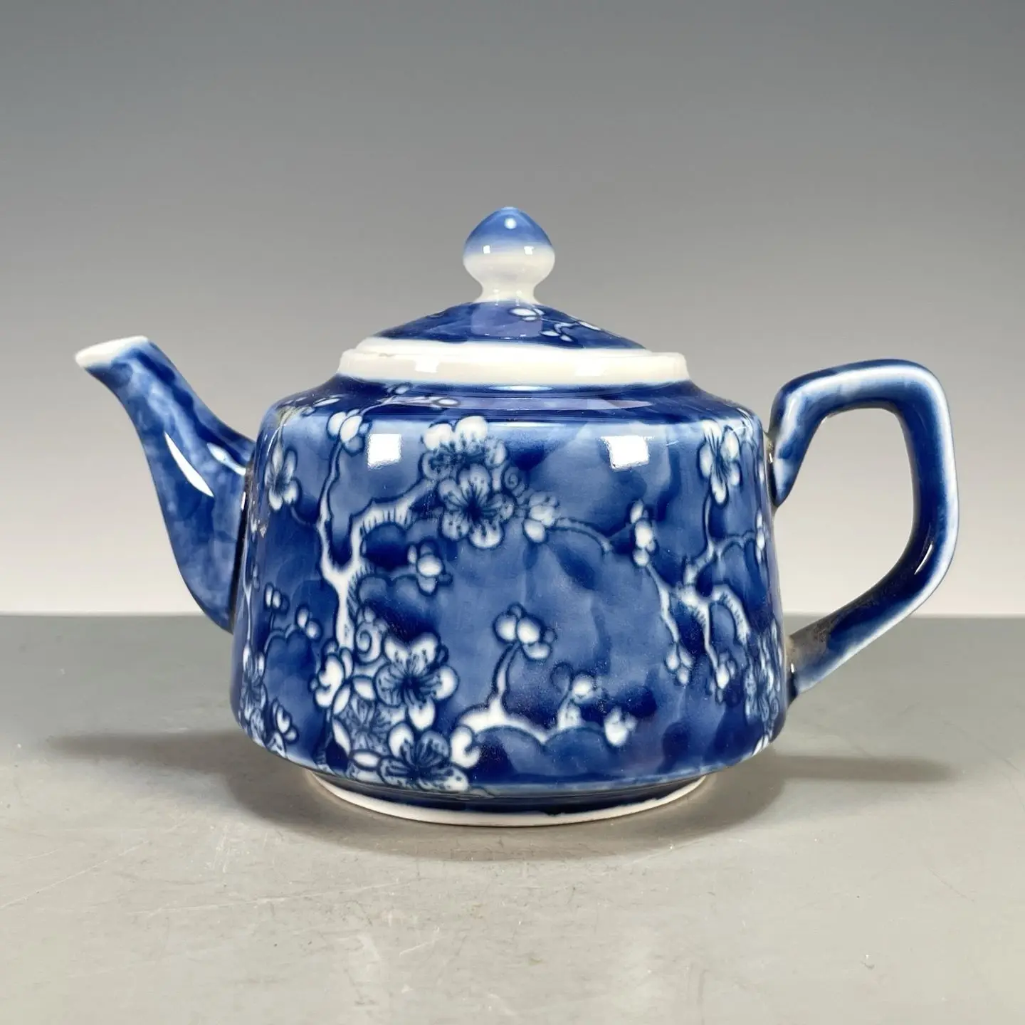 Hand Painted Blue White Flat P - Vintage Collectible Pottery 评论和价格