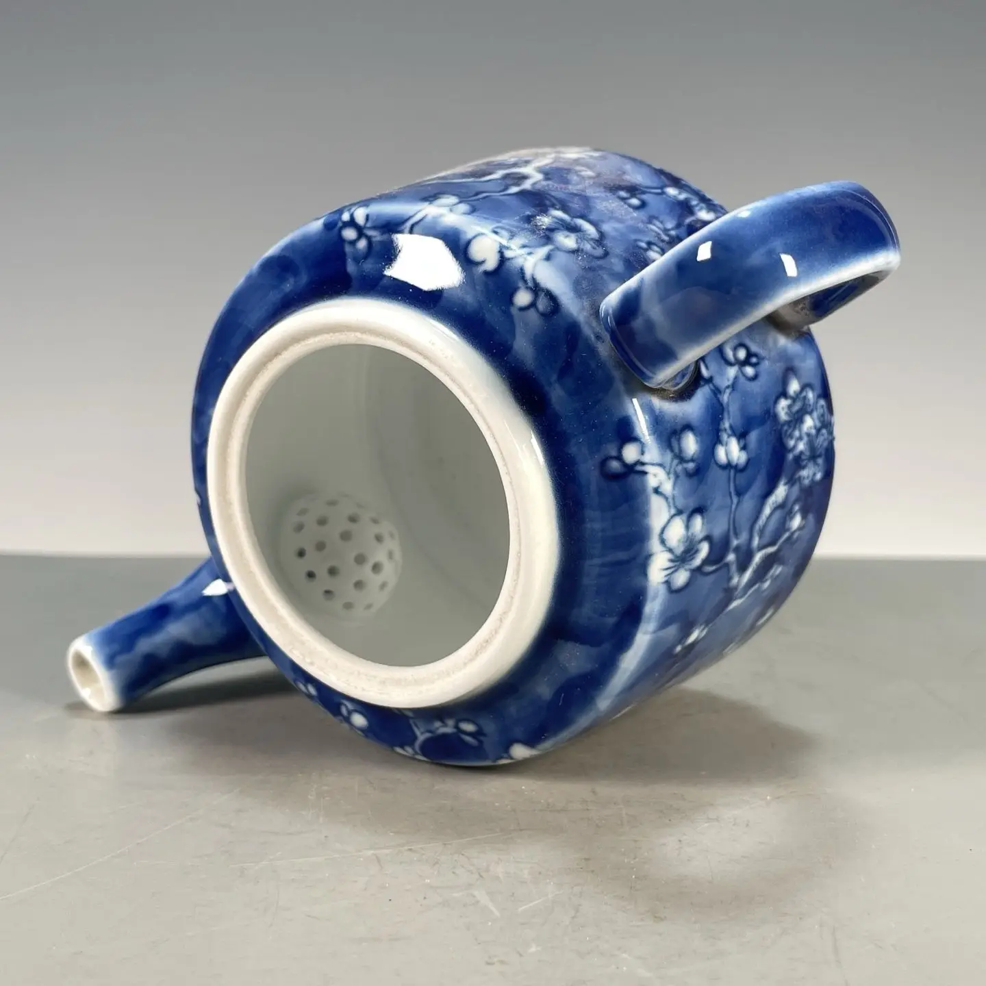 Hand Painted Blue White Flat P - Vintage Collectible Pottery 评论和价格